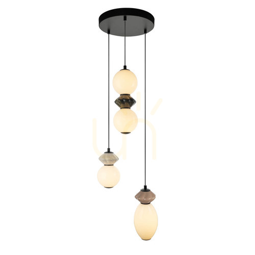 Kontrollera Italux Balos LED pendellampa svart 19W 3000K PND-94921-4R-BK