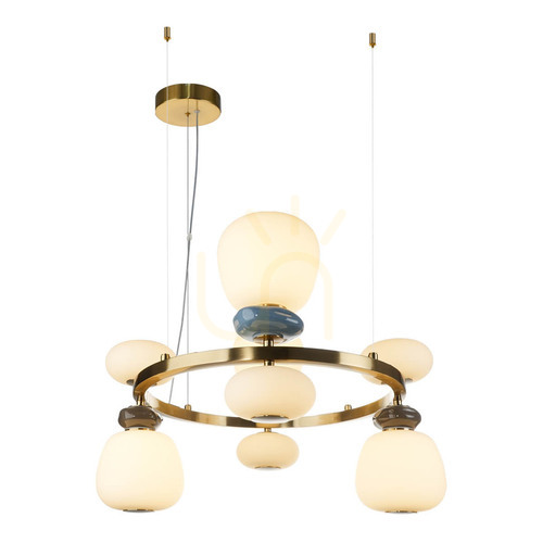 Kontrollera Pendellampa Italux Evans LED guld 55 cm PND-94981-4B-GD