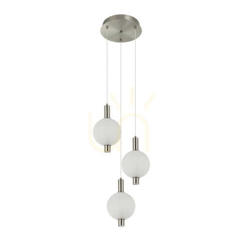 Kontrollera Italux Lenti LED-pendellampa vit 35 cm 18W PND-83631-3-SC-WH