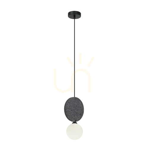 Kontrollera Italux hängande taklampa Andrea G9 svart/grå 12 cm PND-59779-1M-GR