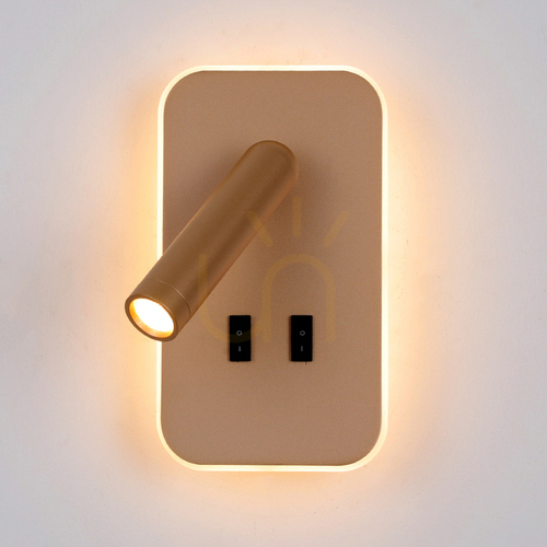 Kontrollera Vägglampa Italux Doria LED Gold 2x8W 3000K WL-83957-1-GD