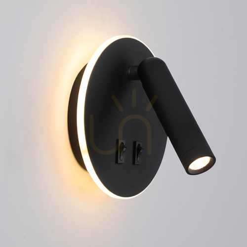 Kontrollera Vägglampa Italux Furla svart LED 2x8W 3000K IP20 WL-53742-1-BK