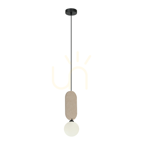 Kontrollera Italux Lorenzo pendellampa G9 vit beige filt glas PND-59815-1-BG