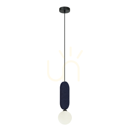 Kontrollera Italux Lorenzo blå pendellampa G9 12 cm PND-59815-1-BLU