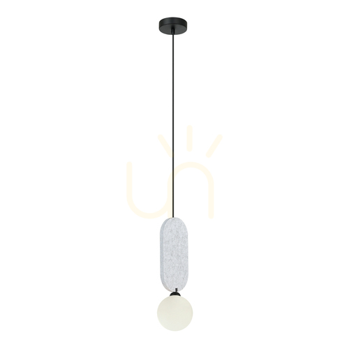 Kontrollera Italux Lorenzo pendellampa grå vit G9 12 cm PND-59815-1-LGR