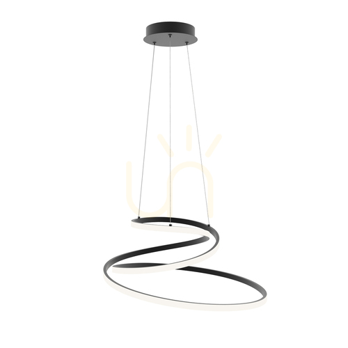 Kontrollera Italux Lorila svart LED pendellampa 60 cm PND-2168-M-BK