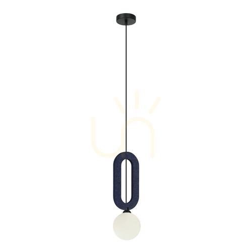 Kontrollera Italux Pendant Light G9 Blue White Metal Glass PND-59839-1-BLU