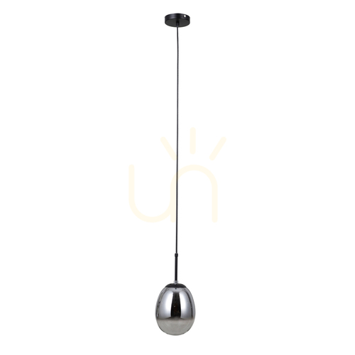 Kontrollera Pendellampa Italux Meolo svart rökigt glas E14 PND-40825-1-BK