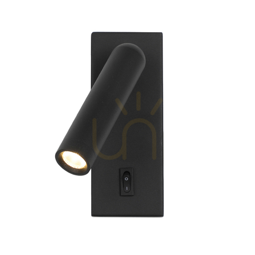 Kontrollera Italux Nova LED-vägglampa, svart, 3000K, 2,5W, WL-46376-1-BK
