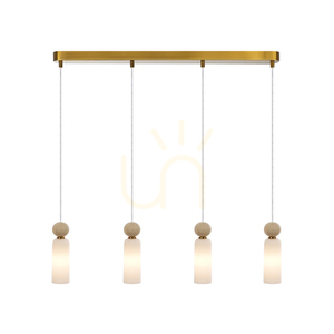 Italux Santos PND-95331-4-BRSS pendellampa – guld och beige, 4×G9, 81 cm small 0