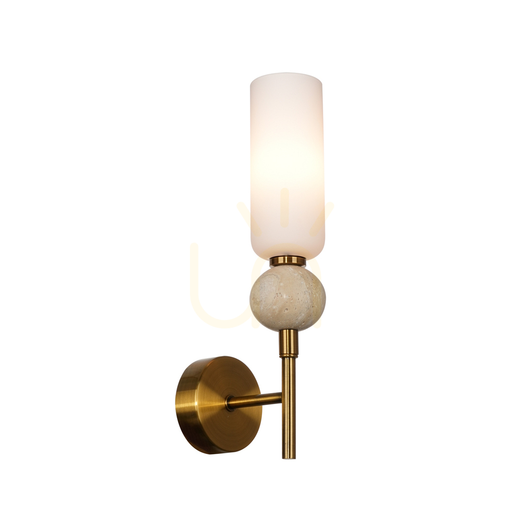 Kontrollera Vägglampa Italux Santos G9 mässing glas WL-95331-1-BRSS Vägglampa Italux Santos G9 mässing glas WL-95331-1-BRSS