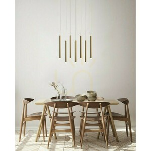 Italux Valdes LED-pendellampa, 7 ljuspunkter, guldfärgad, PND-22302-7-GD small 1