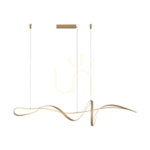 Italux Mila LED-pendellampa, matt guld, 120 cm, PND-23523-GD small 0