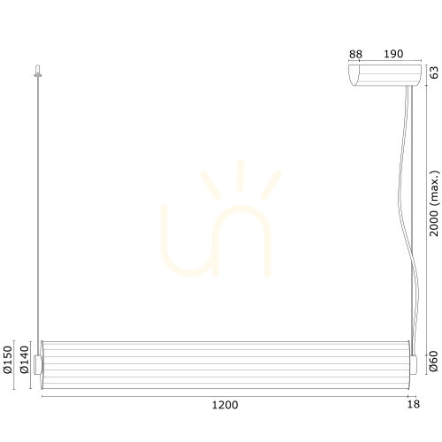 Kontrollera Pendant Light ARGON Hampton transparent LED 8625