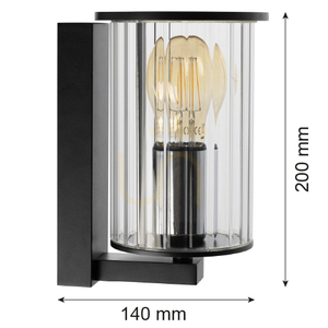 Vägglampa ARGON Norfolk svart IP44 8748 small 6