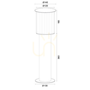 Stående lampa ARGON Norfolk transparent guld IP44 8753 small 6