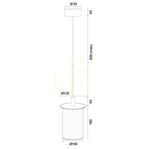 Pendant Light ARGON Norfolk Transparent Guld IP44 8755 small 5