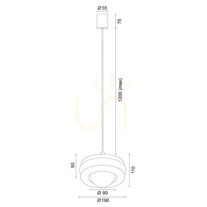 Taklampa Argon TEVO Vit Sand Kashmir Opal Matt G9 8814 small 7