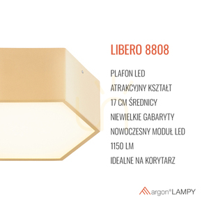 Plafond ARGON LIBERO 8808 LED guld IP20 small 1