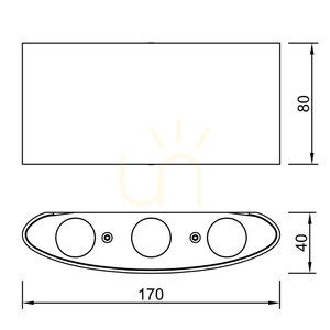 Mantra ARCS 6541 vit RAL 9010 LED-vägglampa för utomhusbruk 6 W 3000 K small 5