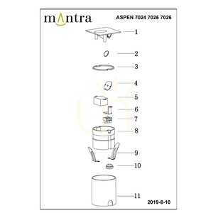 Mantra ASPEN 7025 infälld LED-väggarmatur, svart, 3 W, 3000 K small 7