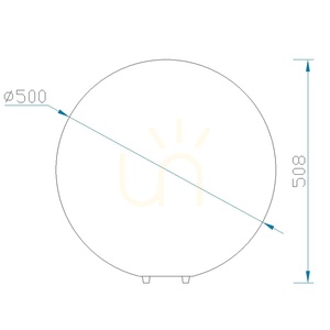 Trädgårdsklot Mantra AVORIAZ 1394 vitt Ø50 cm E27 IP65 small 5