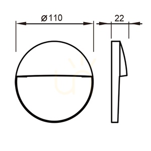 Mantra BAKER 7014 vit LED-vägglampa för utomhusbruk, Ø11 cm small 4