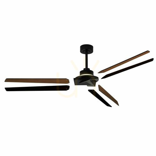 Kontrollera Takfläkt med LED-belysning Mantra BRISA MINI 8725, 151 cm, svart/trä