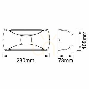 Utomhusvägglampa BUTAN 8902 vit LED 12W 3000K IP65 Mantra small 2