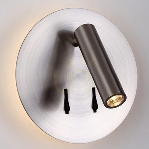 Mantra CAYMAN 6081 LED-vägglampa för läsning satinmatt nickel 3+6 W 3000 K small 1