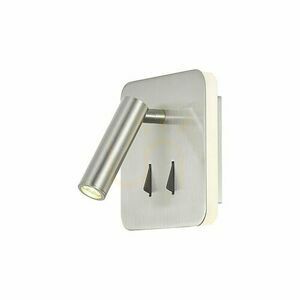 Vägglampa Mantra CAYMAN SQ 7824 med läslampa, LED 3W+6W 3000K 620lm, satinnickel small 0