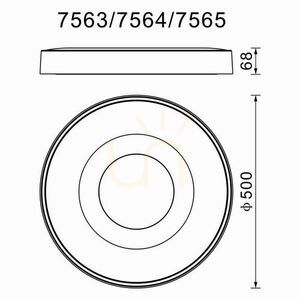 Mantra COIN 7565 LED-plafond 50 cm, trälook, med fjärrkontroll small 2