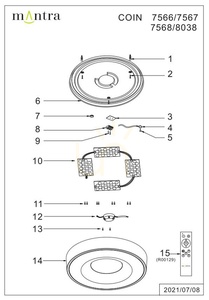 Mantra COIN 8038 taklampa small 7