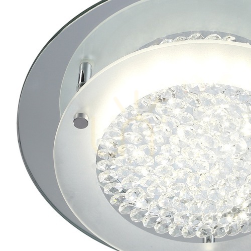 Kontrollera Mantra CRYSTAL LED 5090 LED-plafond, krom, 28 cm, 12 W, 4000 K