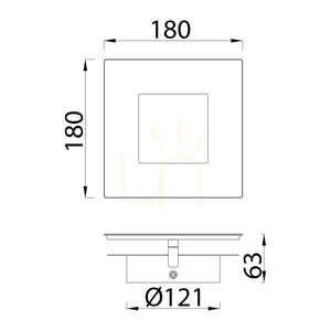 Mantra DALIA 8116 LED-vägglampa, svart och guld, 18 W, 18 cm small 9