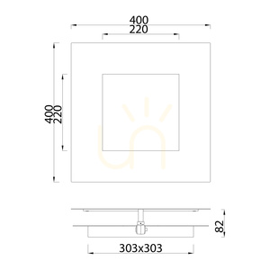 Mantra Dalia 8145 LED-vägglampa svart och guld 40 cm 40 W 3000 K small 8