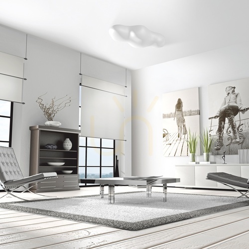 Kontrollera Mantra EOS 1881 vit plafond 90 cm 6×E27