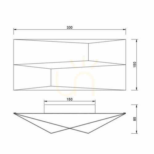 Kontrollera Vit Mantra FUJI 8158 LED-vägglampa 14 W 3000 K 1250 lm