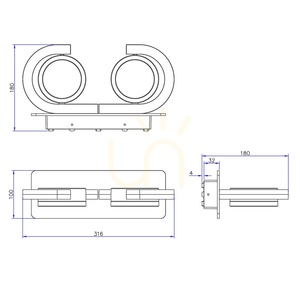 Utomhusvägglampa Mantra IGUAZU 6769 mörkgrå 2×GX53 small 5