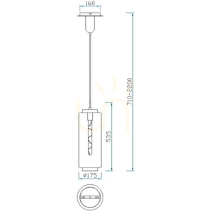 Mantra JARRAS 6196 pendellampa – kopparfinish, glas, E27, Ø17,5 cm small 5