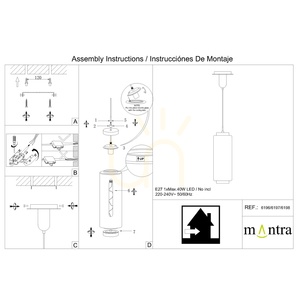 Mantra JARRAS 6196 pendellampa – kopparfinish, glas, E27, Ø17,5 cm small 6