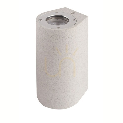 Kontrollera Mantra LEVI 7180 vägglampa för utomhusbruk, vit betong, 2×GU10