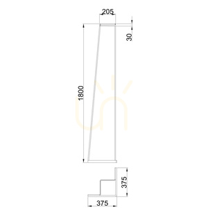 Mantra MINIMAL 7282 vit LED-golvlampa 180 cm small 3