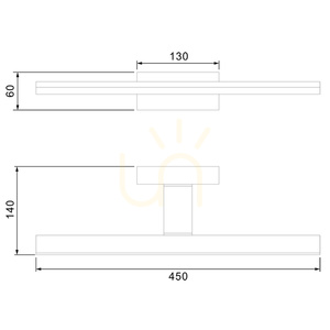 Mantra Morne 7482 LED-vägglampa, svart, 45 cm, IP44 small 2