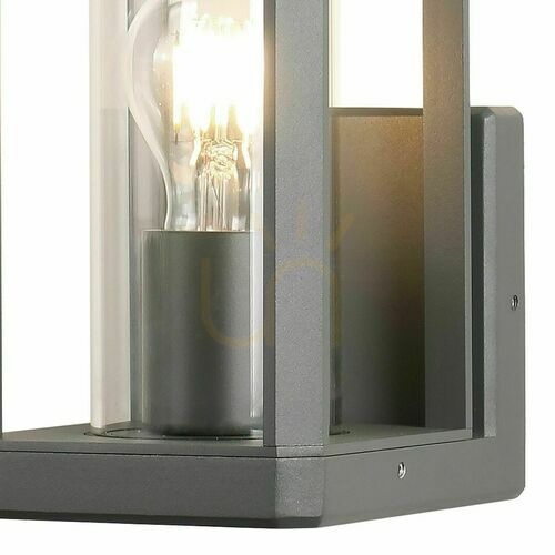 Kontrollera Mantra NEVADA 8899 vägglampa för utomhusbruk E27 mörkgrå RAL 7043