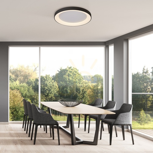 Kontrollera Mantra NISEKO II 8640 svart LED-plafond 78 cm med fjärrkontroll