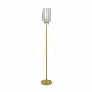 NORA 8402 golvlampa, guld, klarglas, E27, 165 cm, fotströmbrytare small 0