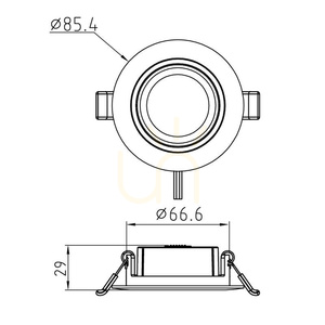 Mantra PANAMA 8763 svart infälld LED-downlight 6W CCT small 6