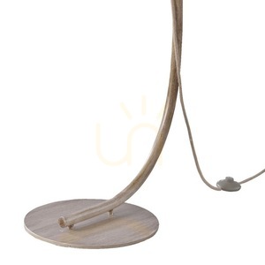 Mantra Sabina 6182 golvlampa, träimitation, beige skärm, E27, 182 cm small 2
