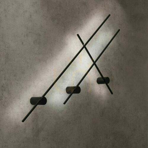 Kontrollera Mantra TOBAGO 7915 svart LED-vägglampa, 12 W, 125 cm